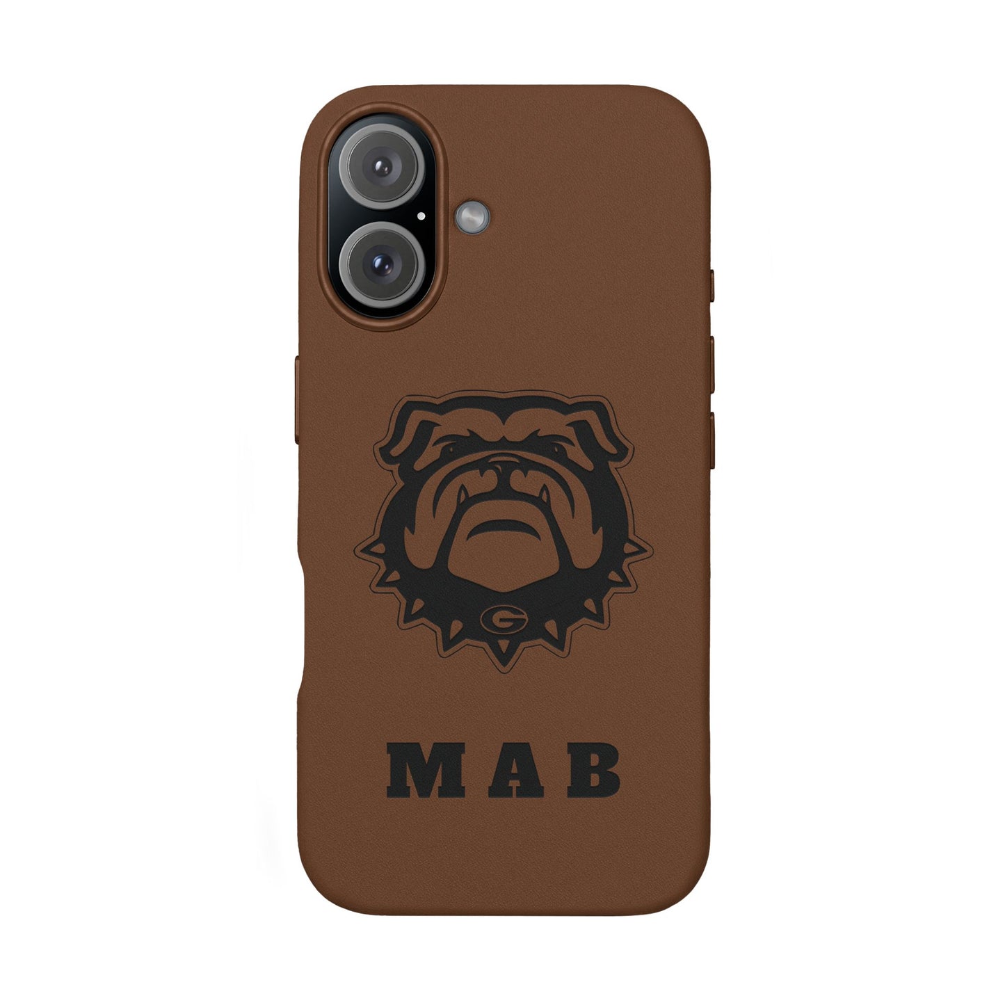 Personalized Georgia Bulldog™ Engraved iPhone Leather Case