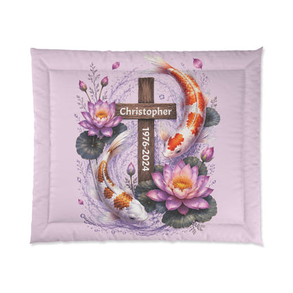 Lotus Ascension™ Memorial Personalized Comforter
