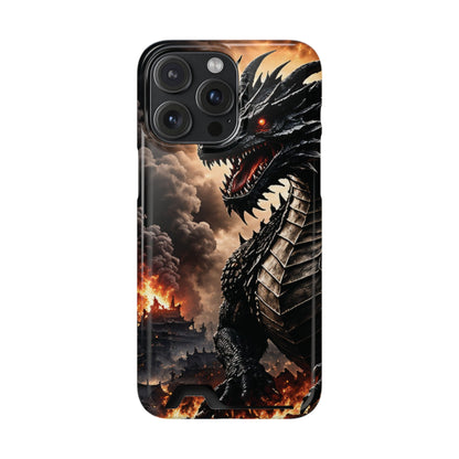 Ashen Dominion™ Dragon iPhone Case with Card Holder