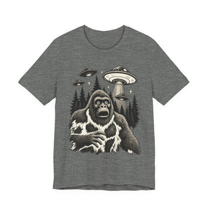 Abducted Again™ Bigfoot UFO Graphic T-Shirt