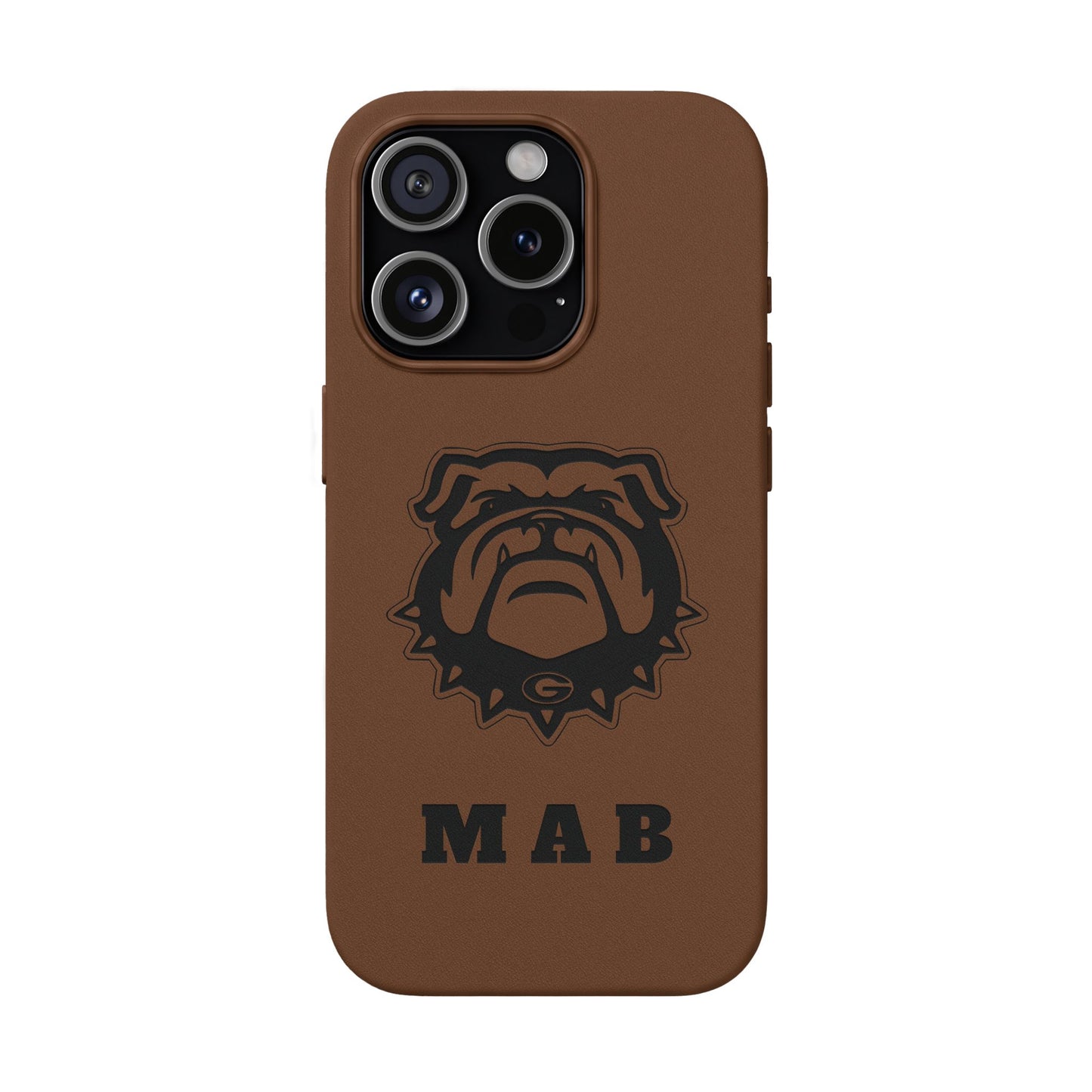 Personalized Georgia Bulldog™ Engraved iPhone Leather Case