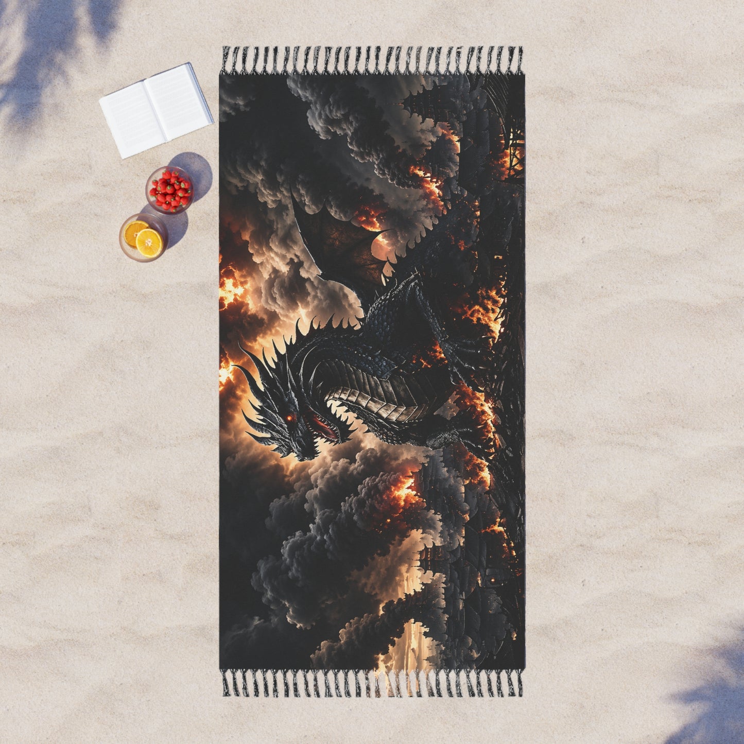 Ashen Dominion™ Dragon Beach Blanket