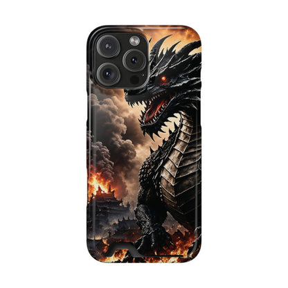 Ashen Dominion™ Dragon iPhone Case with Card Holder