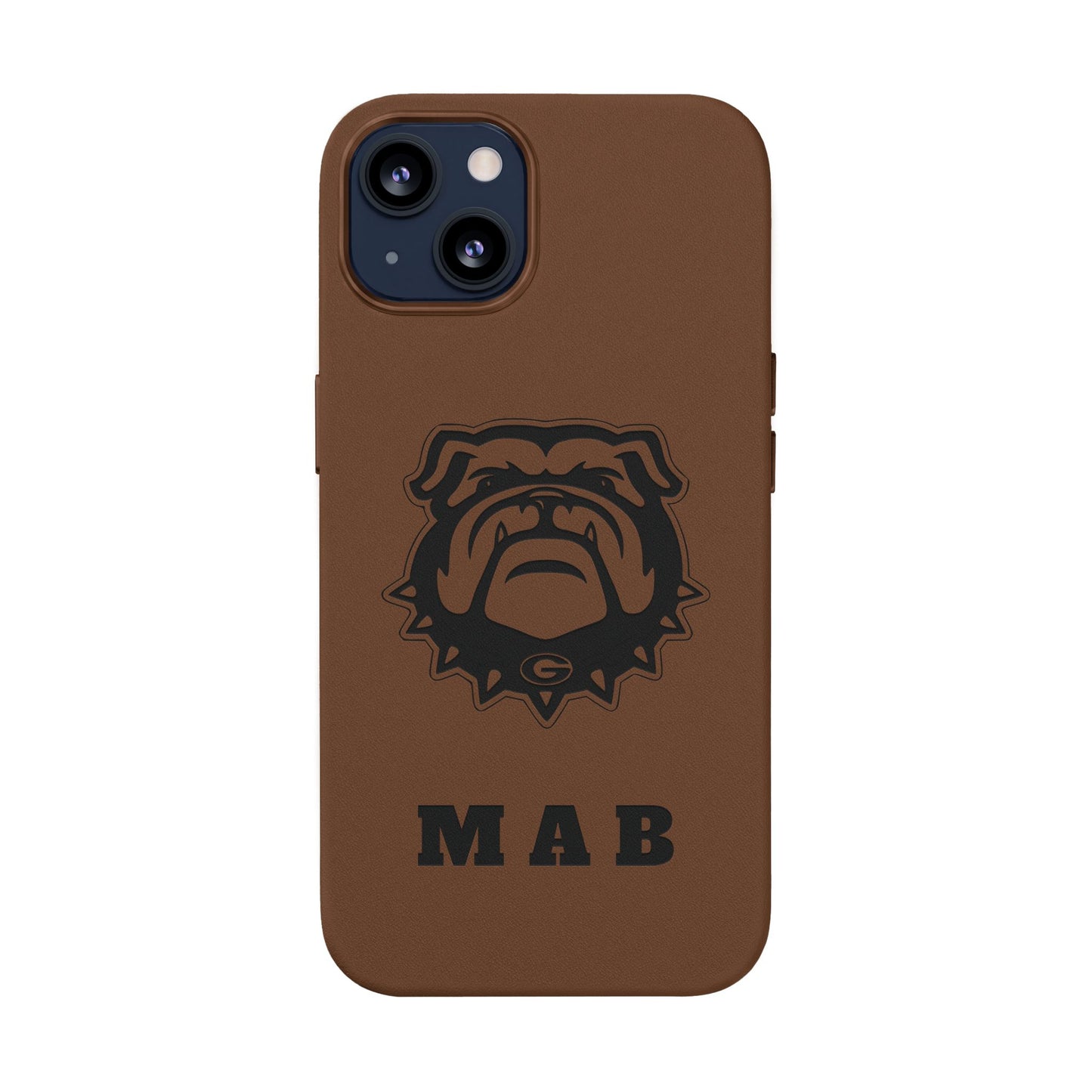 Personalized Georgia Bulldog™ Engraved iPhone Leather Case