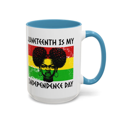 Juneteenth Independence Day™ Accent Coffee Mug – 11oz & 15oz