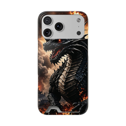 Ashen Dominion™ Dragon iPhone Case with Card Holder