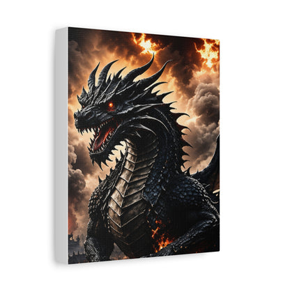 Ashen Dominion™ Dragon Matte Canvas Wall Art