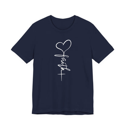 Faith & Love™ Heart & Cross Christian Graphic T-Shirt