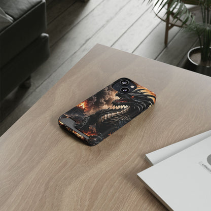 Ashen Dominion™ Dragon iPhone Case with Card Holder