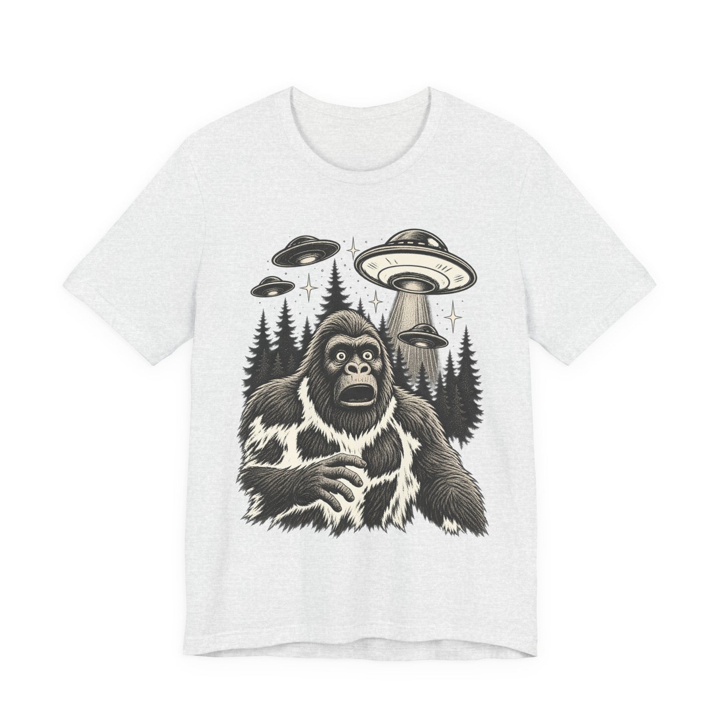 Abducted Again™ Bigfoot UFO Graphic T-Shirt