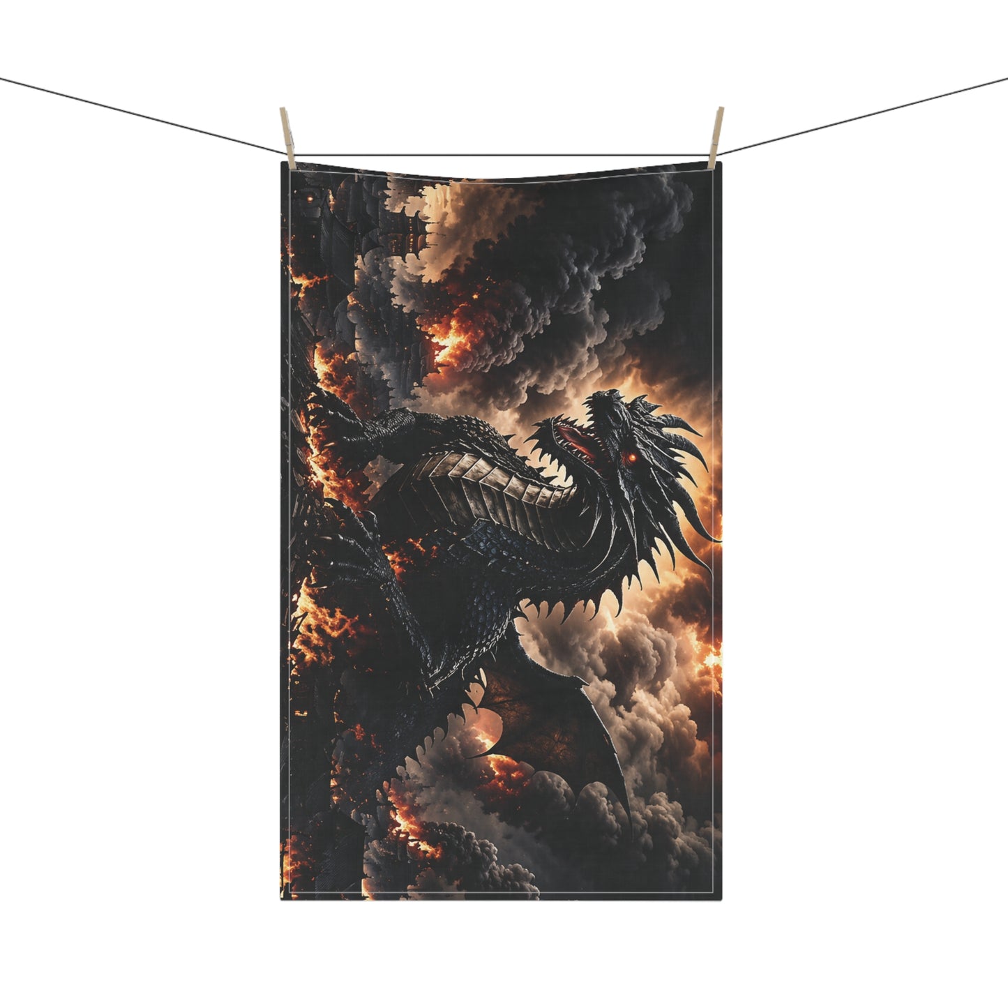 Ashen Dominion™ Dragon Tea Towel