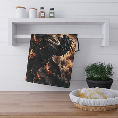Ashen Dominion™ Dragon Tea Towel