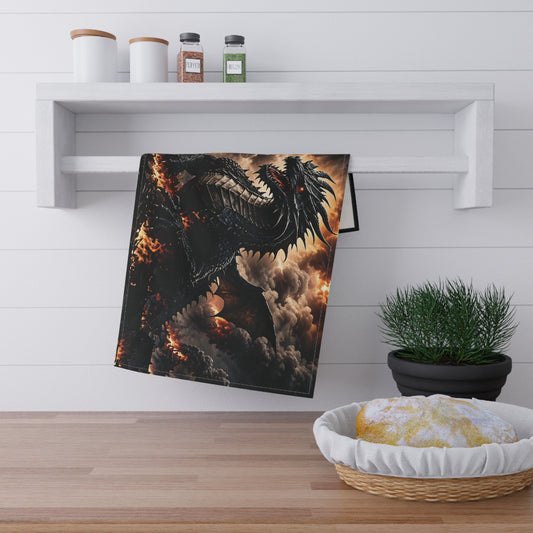 Ashen Dominion™ Dragon Tea Towel