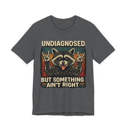 Undiagnosed™ Funny Raccoon Graphic T-Shirt