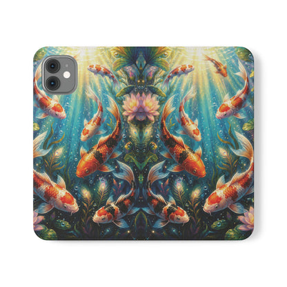 Koi Serenity™ iPhone Flip Wallet Case