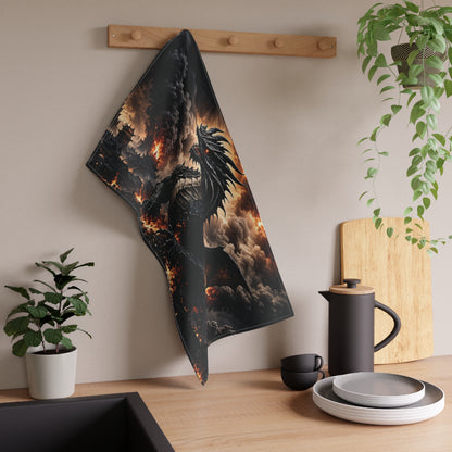 Ashen Dominion™ Dragon Tea Towel