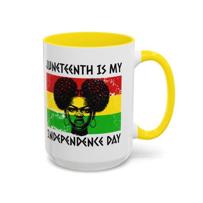 Juneteenth Independence Day™ Accent Coffee Mug – 11oz & 15oz