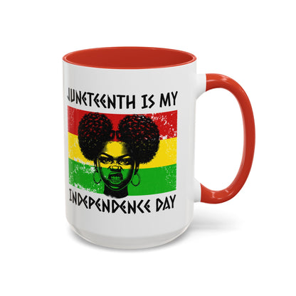Juneteenth Independence Day™ Accent Coffee Mug – 11oz & 15oz