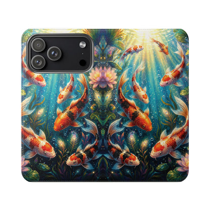 Koi Serenity™ iPhone Flip Wallet Case