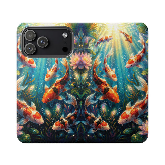 Koi Serenity™ iPhone Flip Wallet Case
