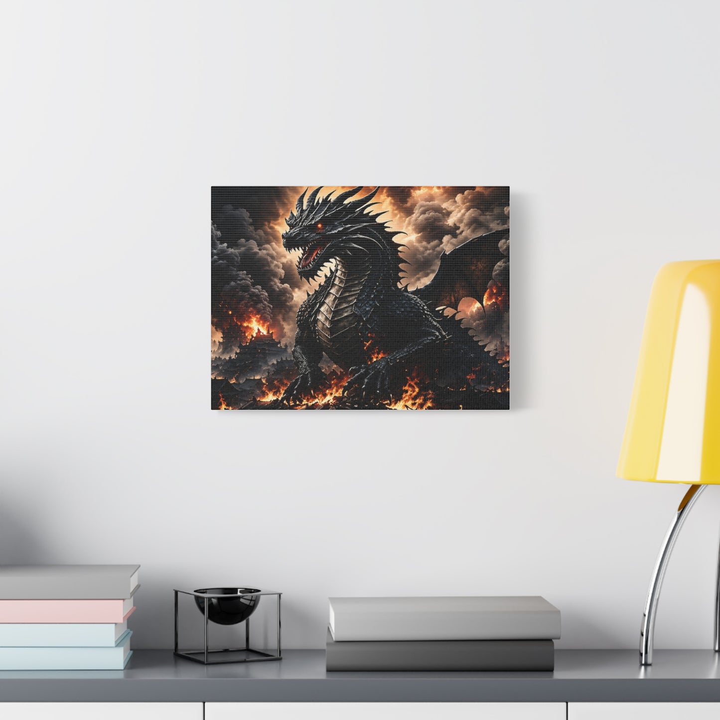 Ashen Dominion™ Dragon Matte Canvas Wall Art