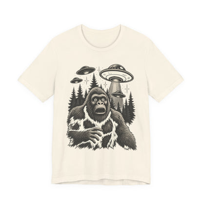 Abducted Again™ Bigfoot UFO Graphic T-Shirt