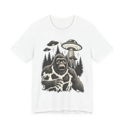 Abducted Again™ Bigfoot UFO Graphic T-Shirt