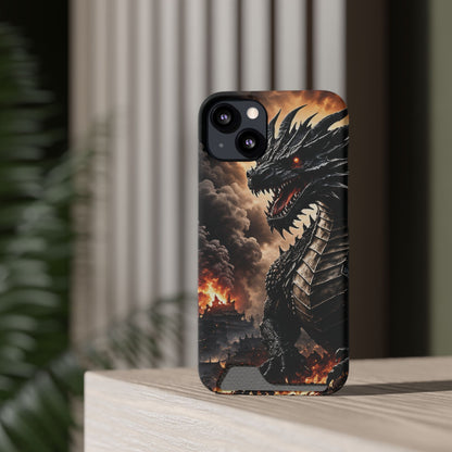 Ashen Dominion™ Dragon iPhone Case with Card Holder