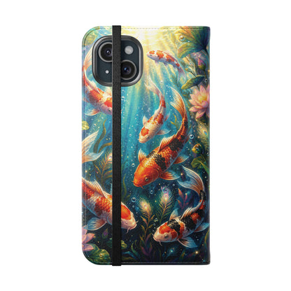 Koi Serenity™ iPhone Flip Wallet Case