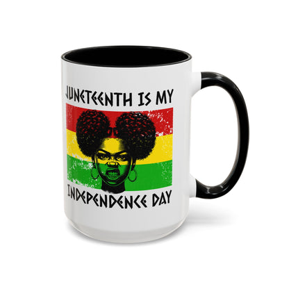 Juneteenth Independence Day™ Accent Coffee Mug – 11oz & 15oz