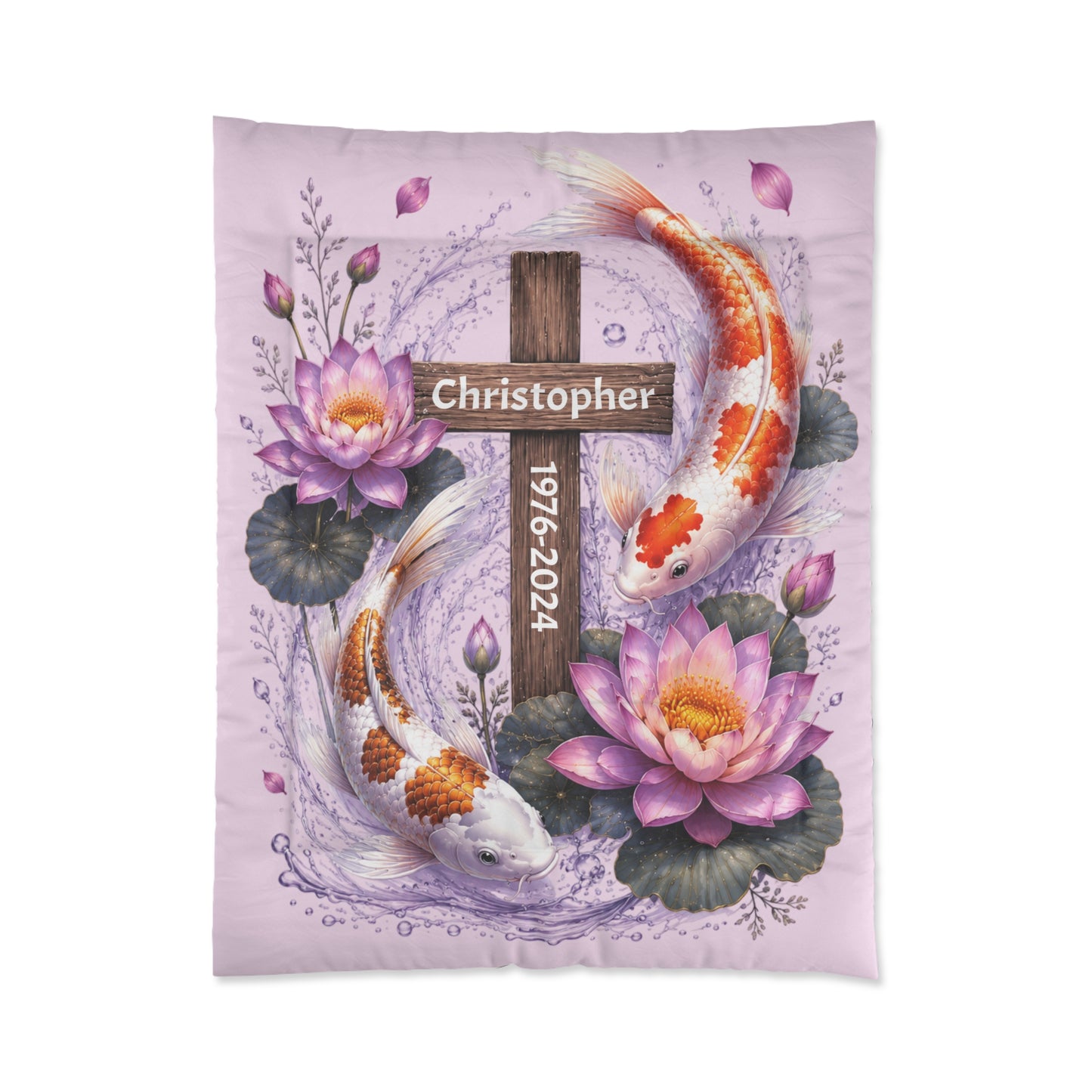 Lotus Ascension™ Memorial Personalized Comforter