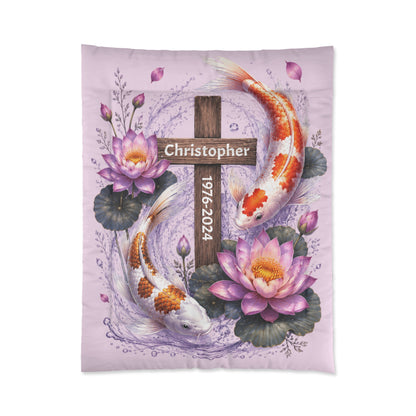 Lotus Ascension™ Memorial Personalized Comforter