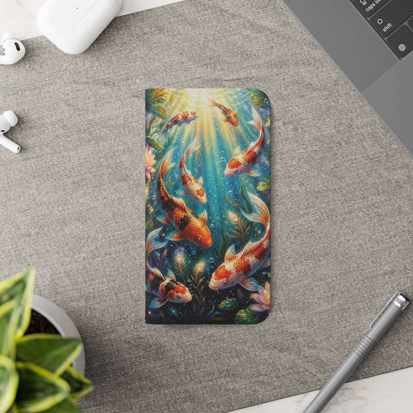 Koi Serenity™ iPhone Flip Wallet Case