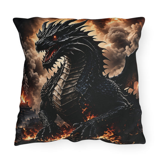 Ashen Dominion™ Dragon Outdoor Pillow