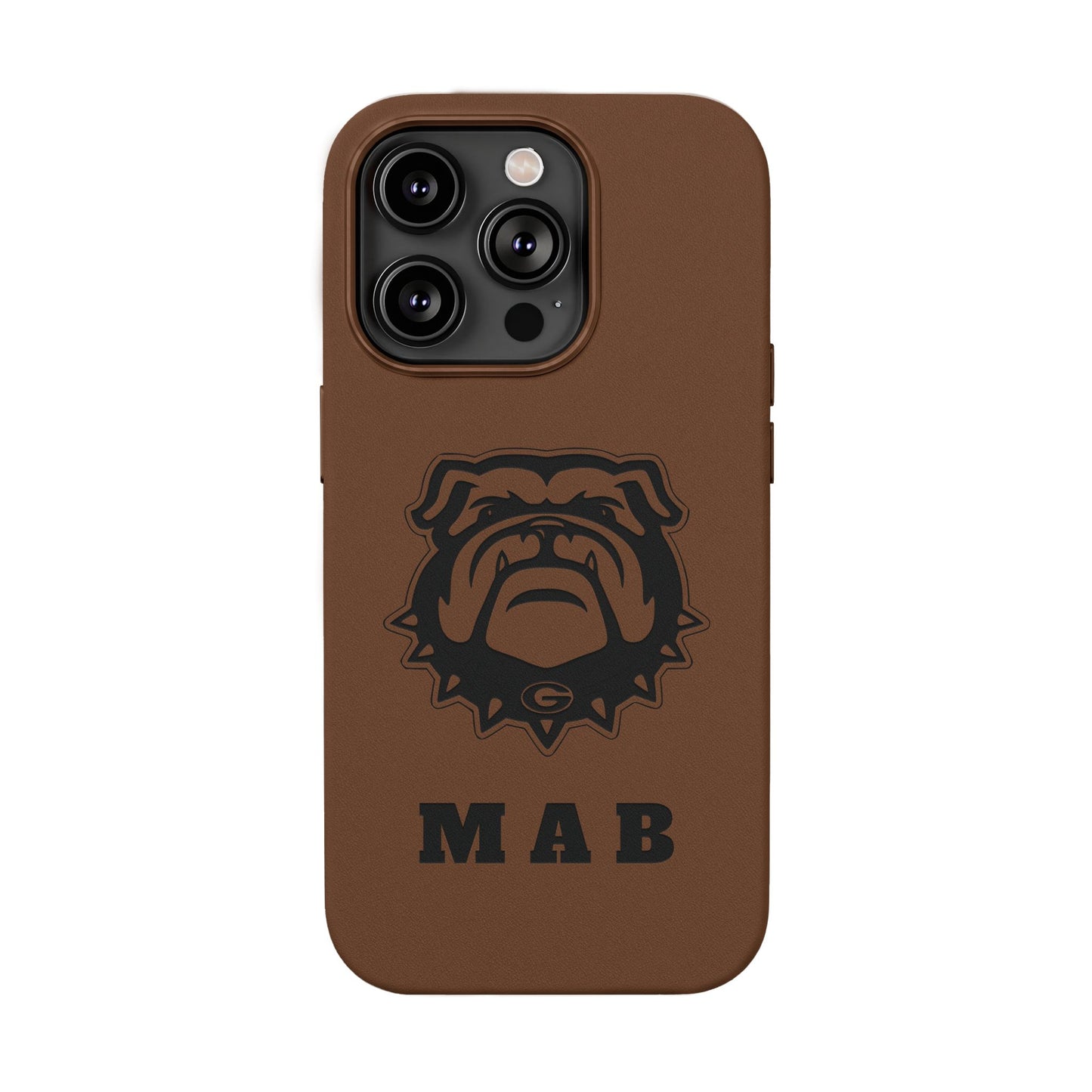 Personalized Georgia Bulldog™ Engraved iPhone Leather Case