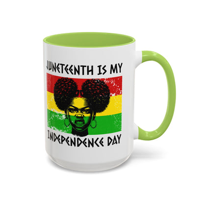 Juneteenth Independence Day™ Accent Coffee Mug – 11oz & 15oz