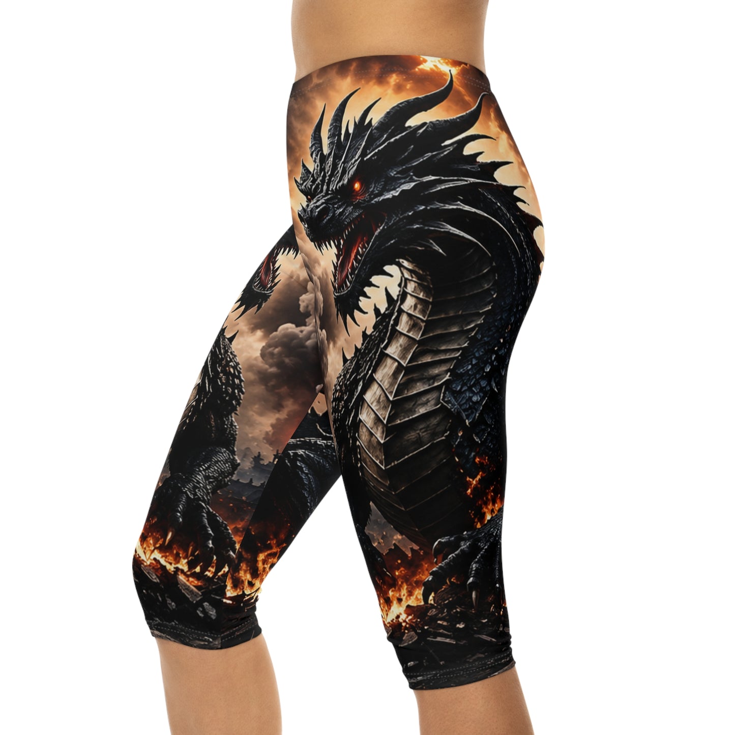 Ashen Dominion™ Women’s Dragon Capri Leggings