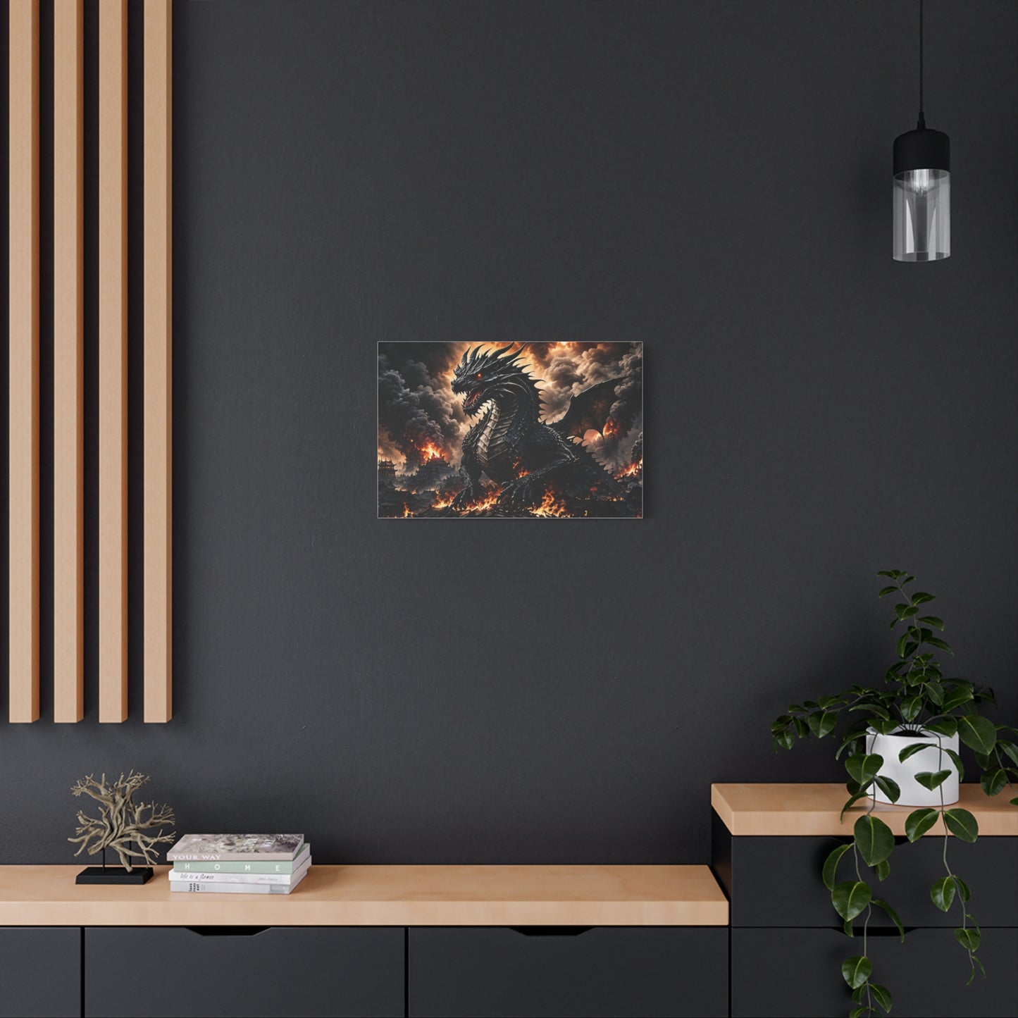 Ashen Dominion™ Dragon Matte Canvas Wall Art