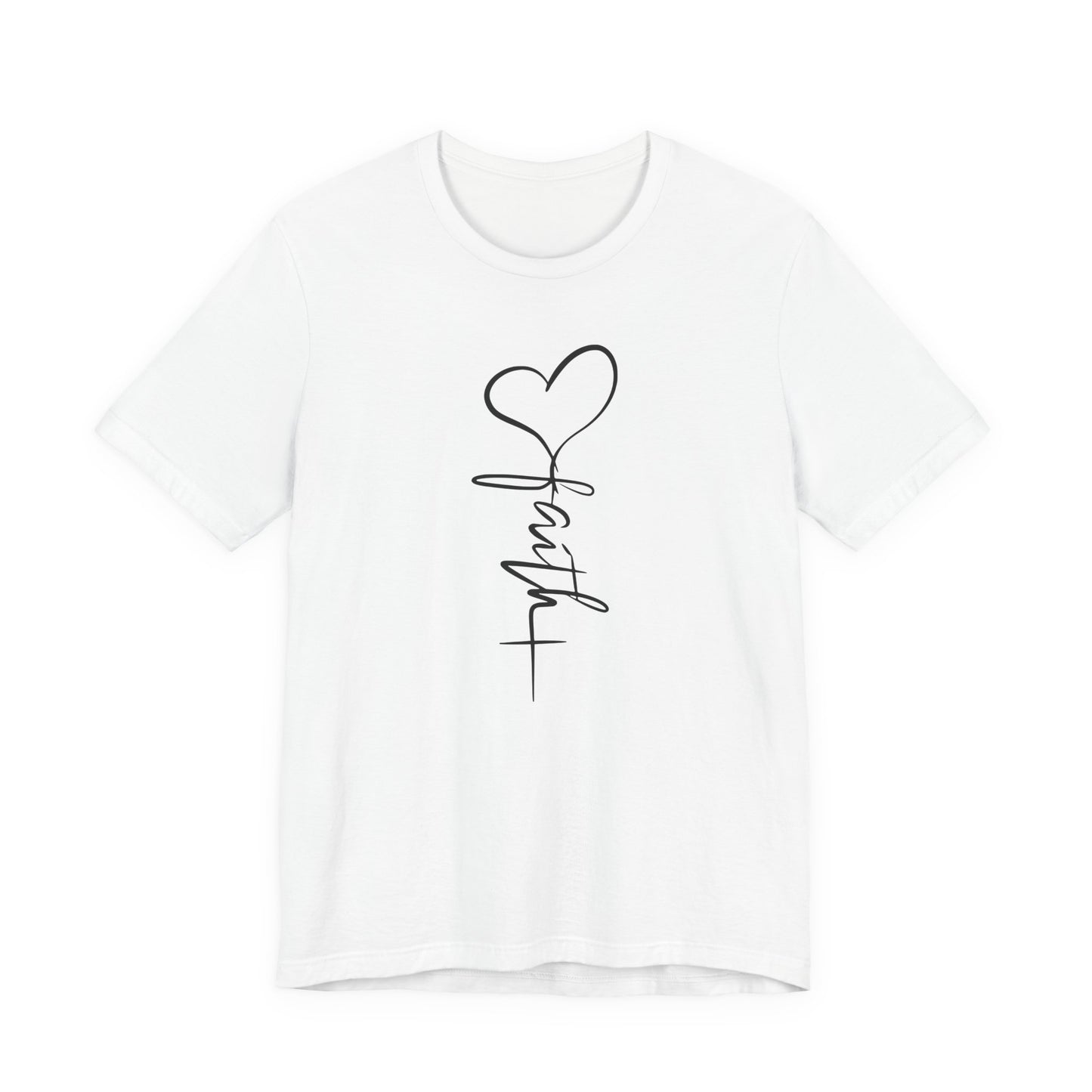 Faith & Love™ Heart & Cross Christian Graphic T-Shirt