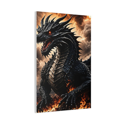 Ashen Dominion™ Dragon Matte Canvas Wall Art