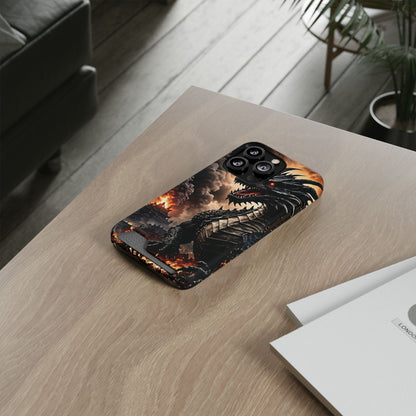 Ashen Dominion™ Dragon iPhone Case with Card Holder