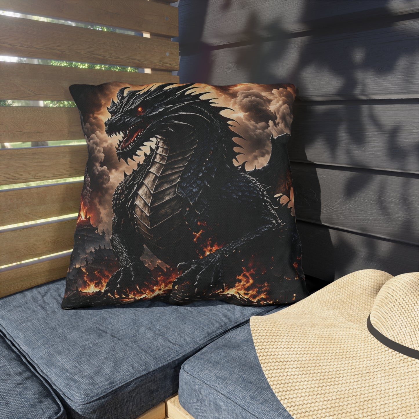 Ashen Dominion™ Dragon Outdoor Pillow