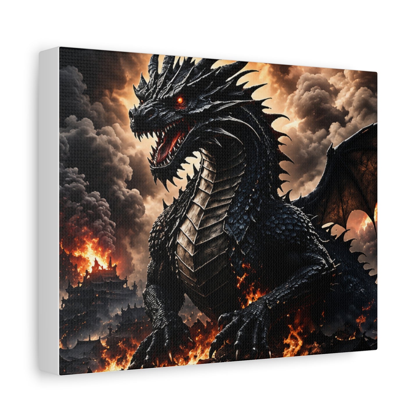 Ashen Dominion™ Dragon Matte Canvas Wall Art
