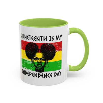Juneteenth Independence Day™ Accent Coffee Mug – 11oz & 15oz
