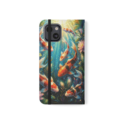 Koi Serenity™ iPhone Flip Wallet Case
