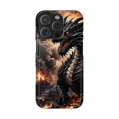 Ashen Dominion™ Dragon iPhone Case with Card Holder