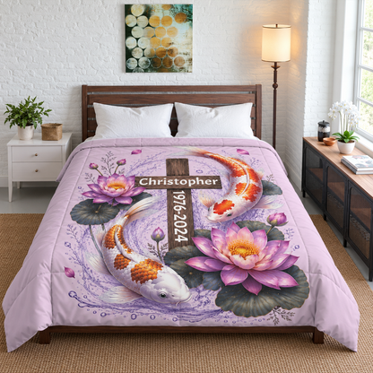 Lotus Ascension™ Memorial Personalized Comforter